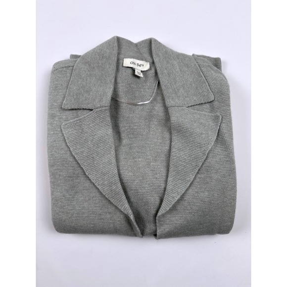 ON 34TH Women's Light Grey Heather Textured Knit Blazer - XS New Without‎ Tags - Picture 8 of 9